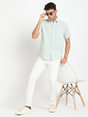 Light Green Printed Shirt