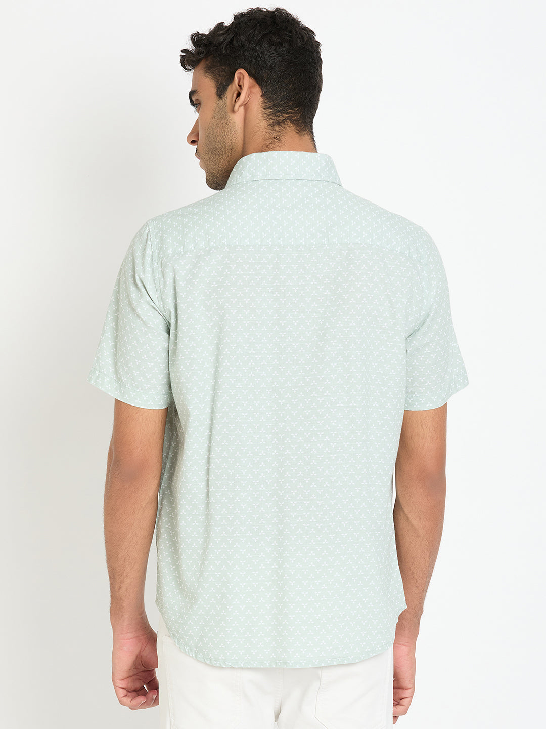 Light Green Printed Shirt