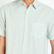 Light Green Printed Shirt