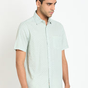 Light Green Printed Shirt