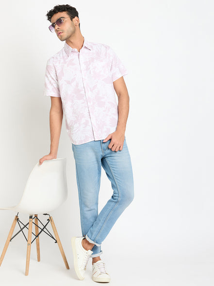 Lavender Floral Print Shirt