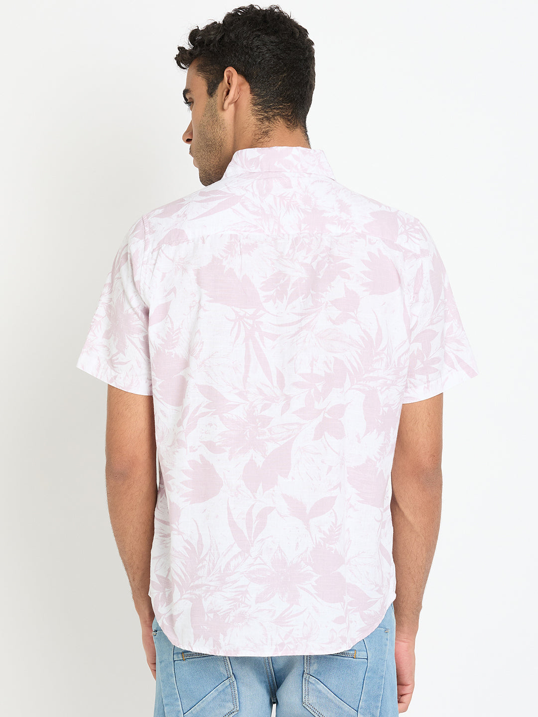 Lavender Floral Print Shirt