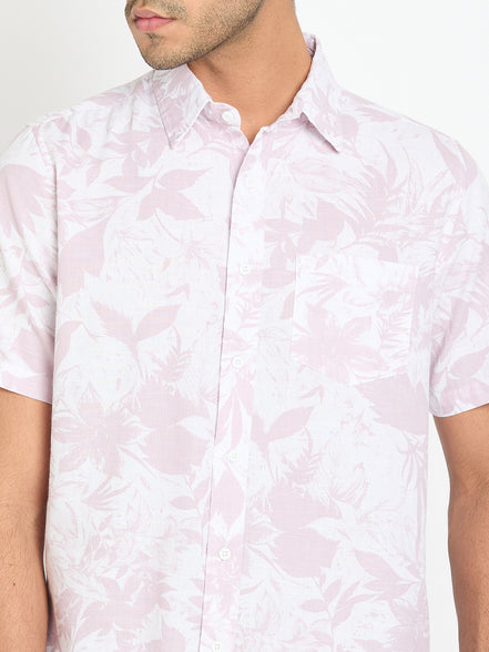 Lavender Floral Print Shirt