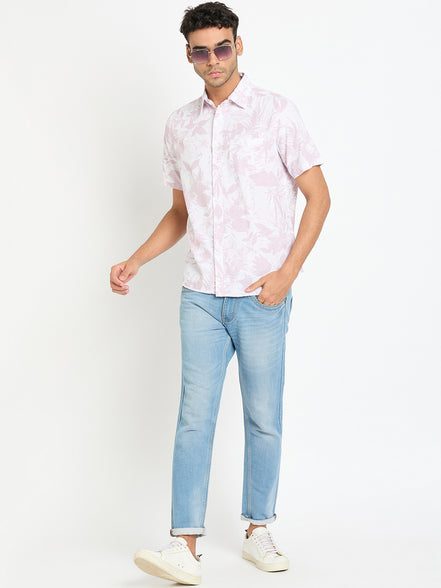 Lavender Floral Print Shirt