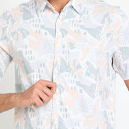Light Peach Floral Print Shirt