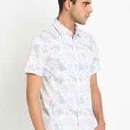 Light Peach Floral Print Shirt