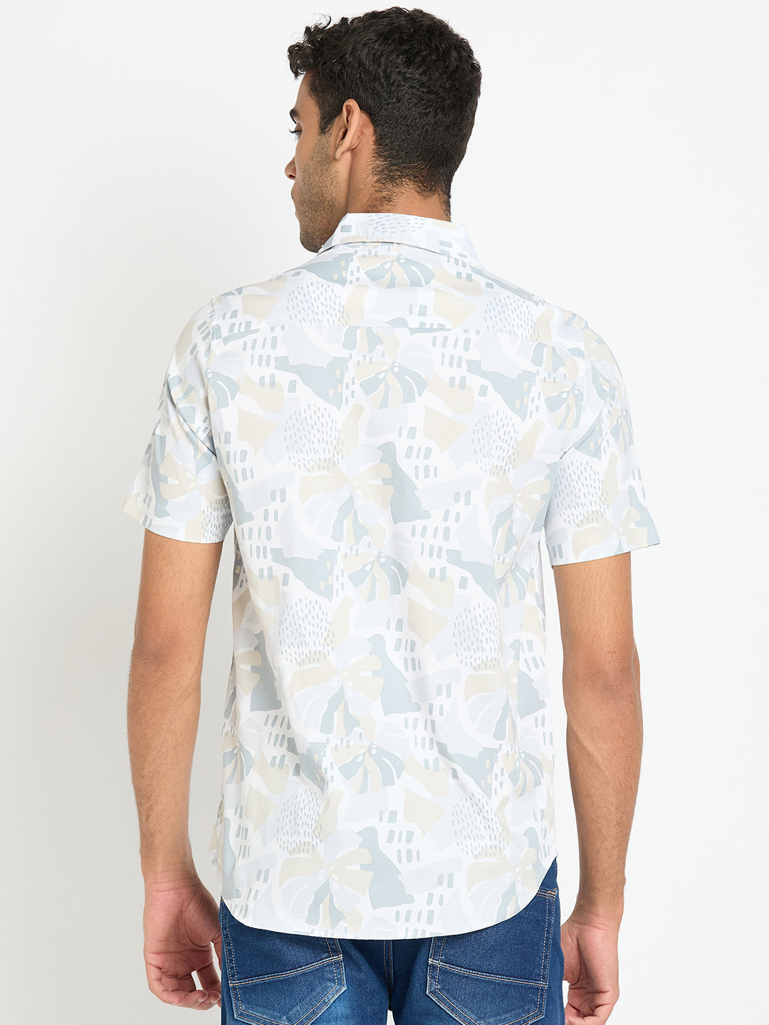 Light Grey Floral Print Shirt