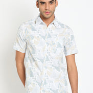 Light Grey Floral Print Shirt