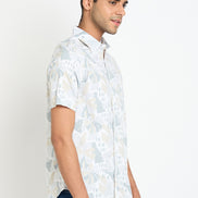 Light Grey Floral Print Shirt