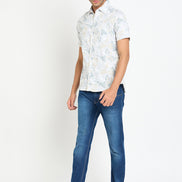 Light Grey Floral Print Shirt