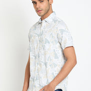 Light Grey Floral Print Shirt