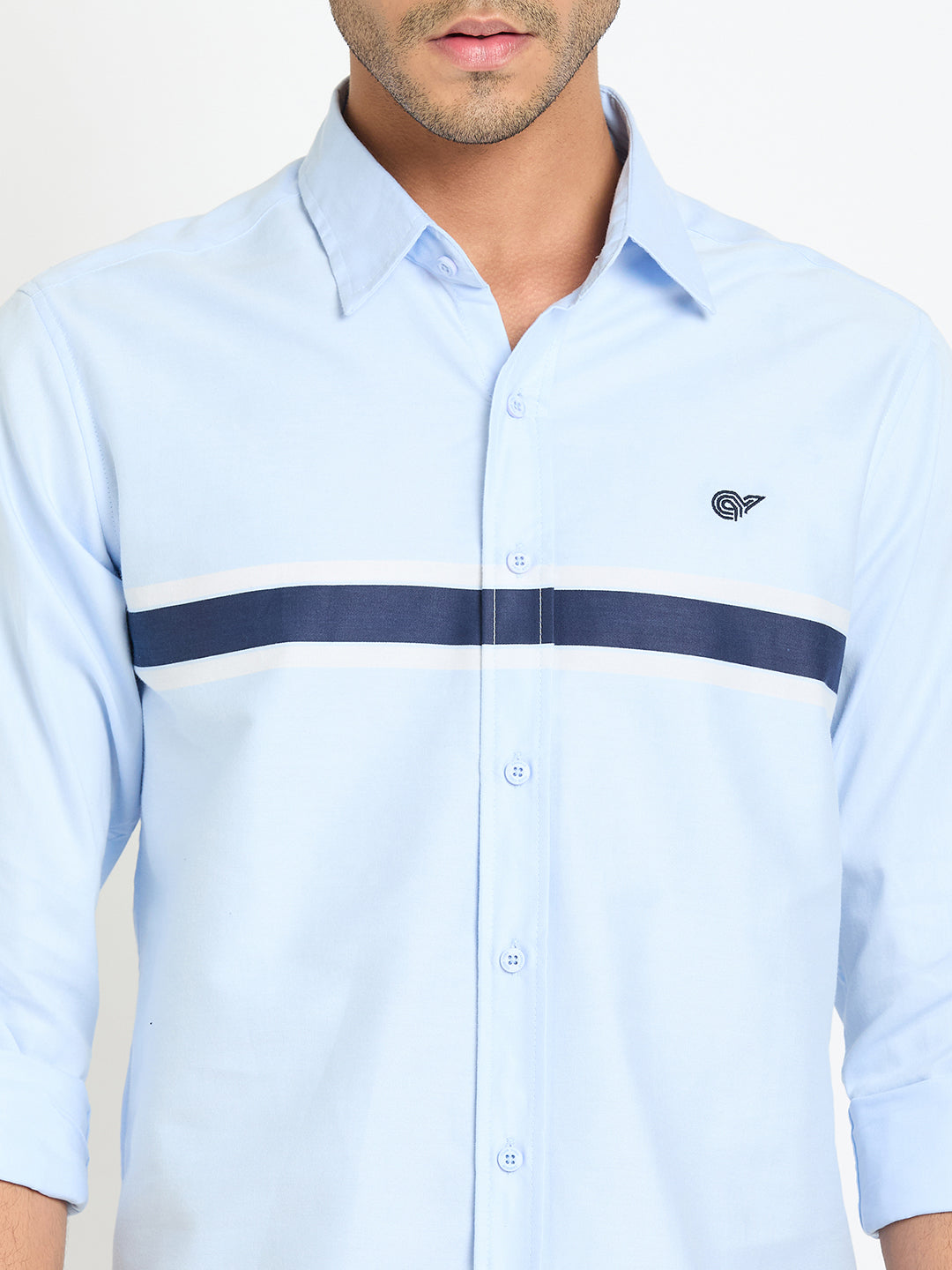 Light Blue Striped Shirt
