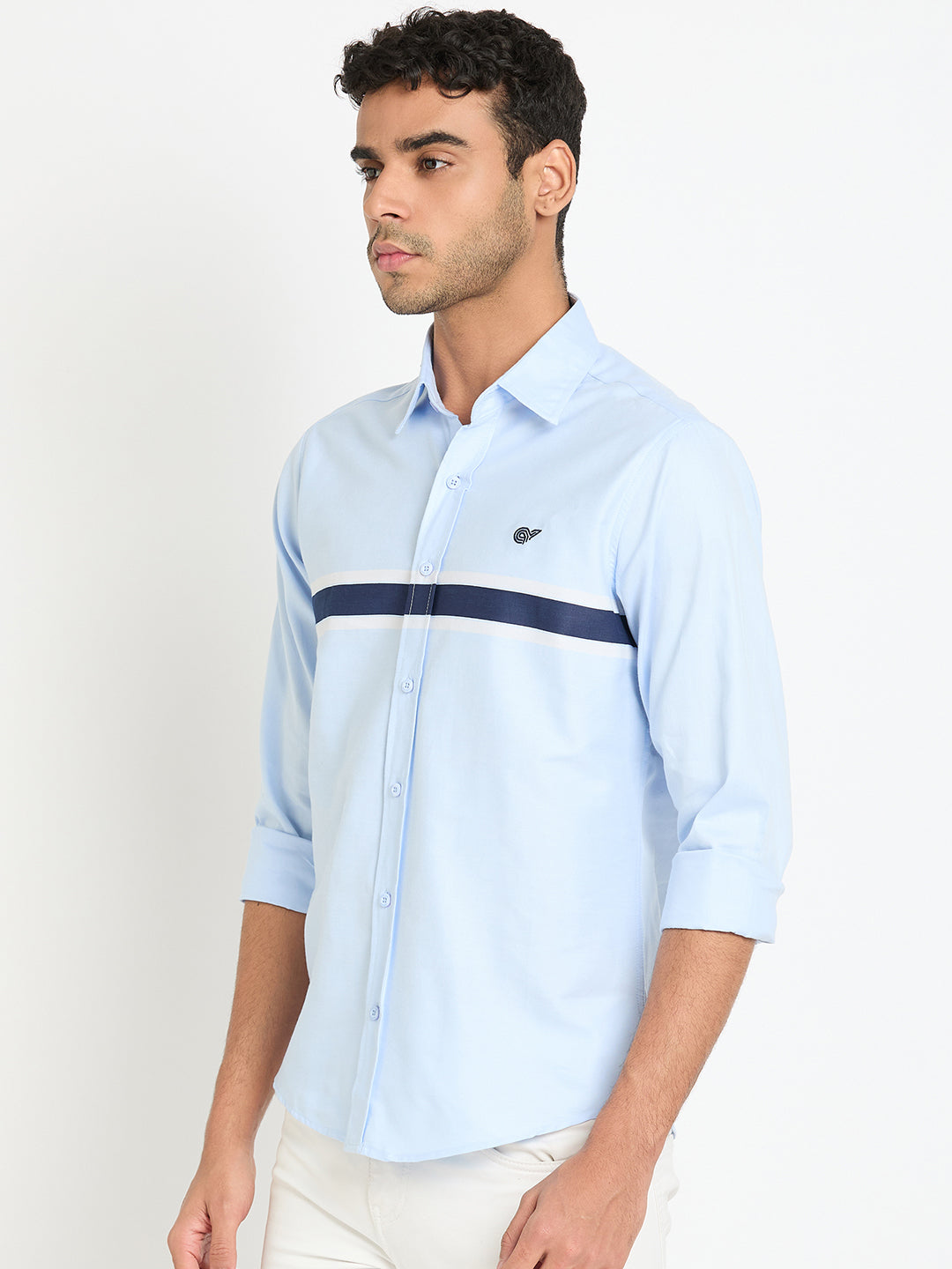 Light Blue Striped Shirt
