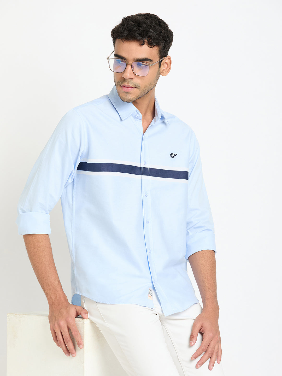 Light Blue Striped Shirt
