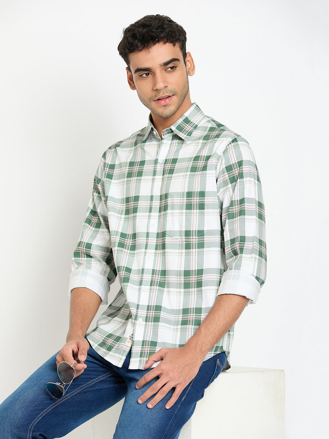 Green Checked Shirt