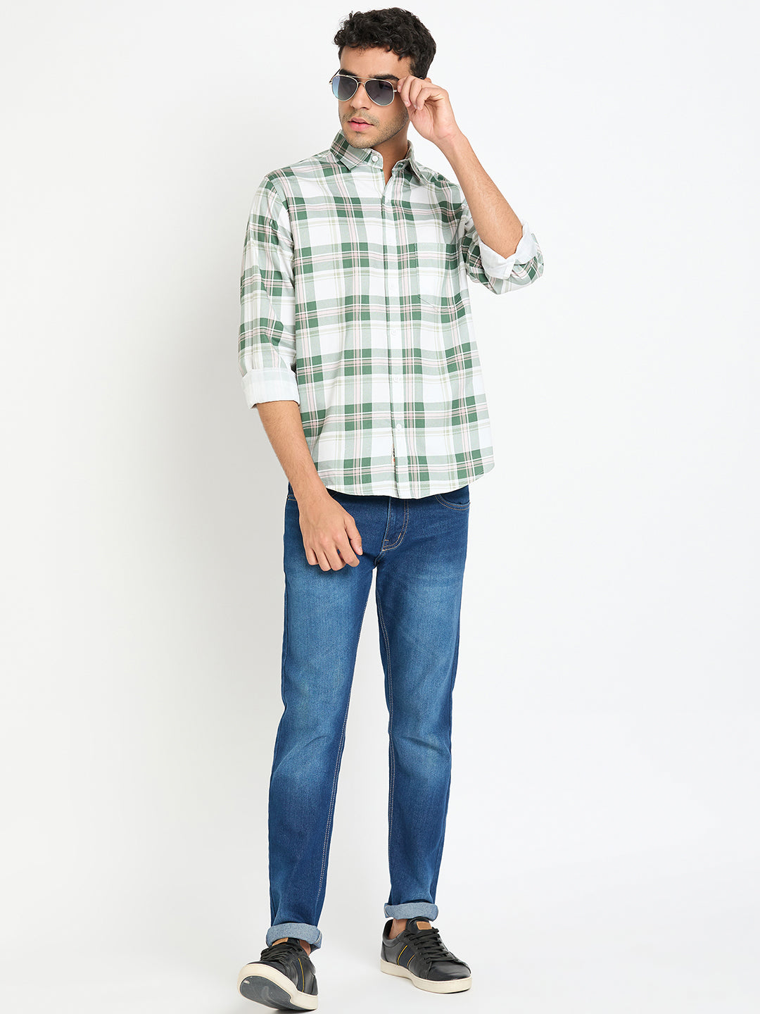 Green Checked Shirt