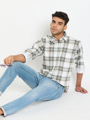 Olive Checked Shirt
