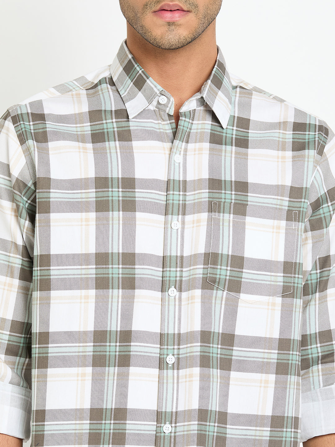 Olive Checked Shirt