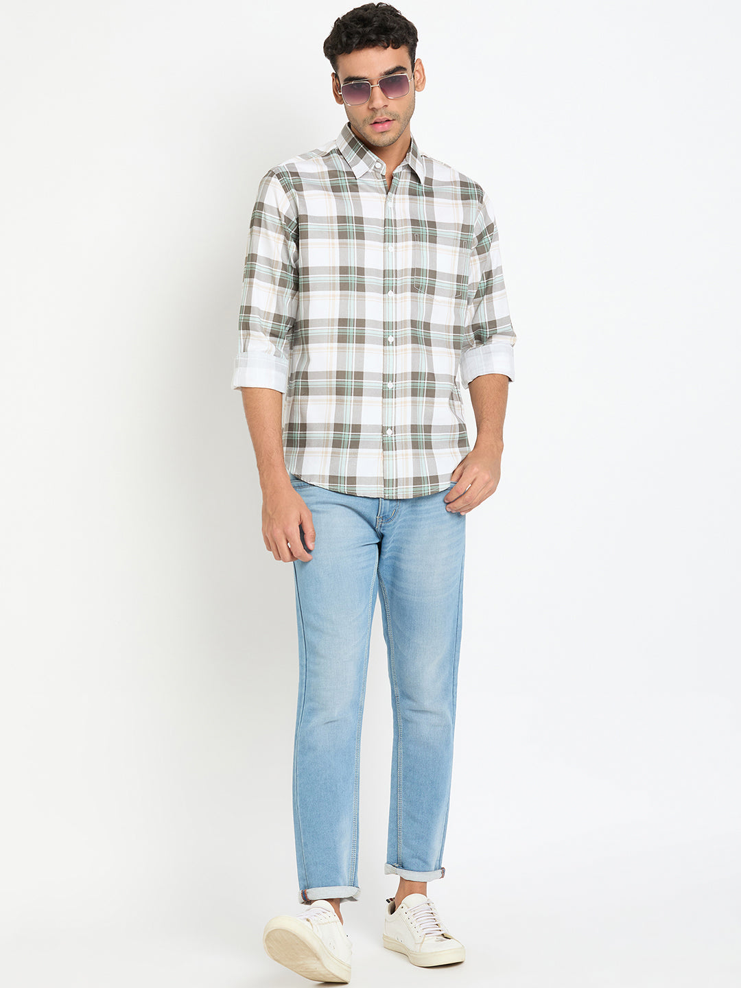Olive Checked Shirt