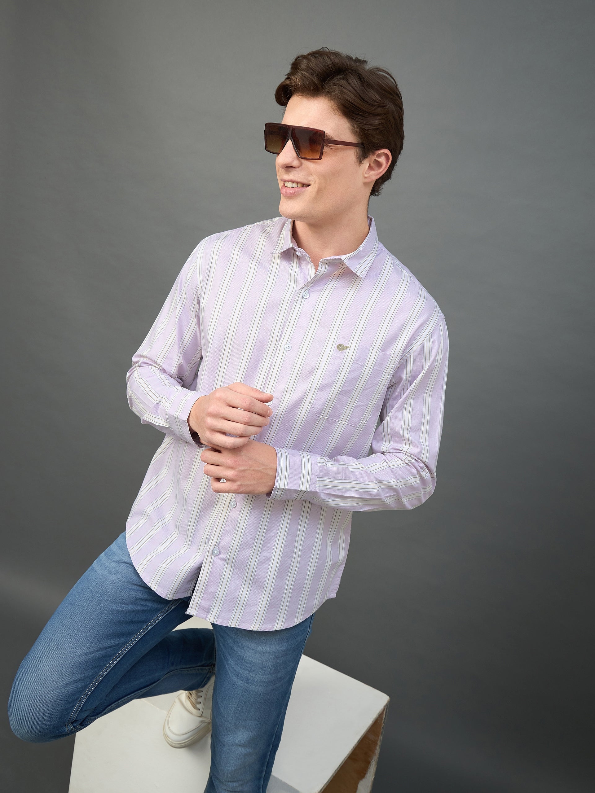 Pink Striped Shirt