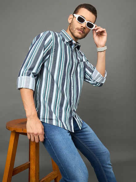 Club York Men Blue Shirt