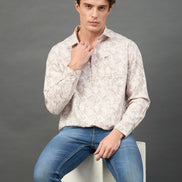 Peach Printed Shirt