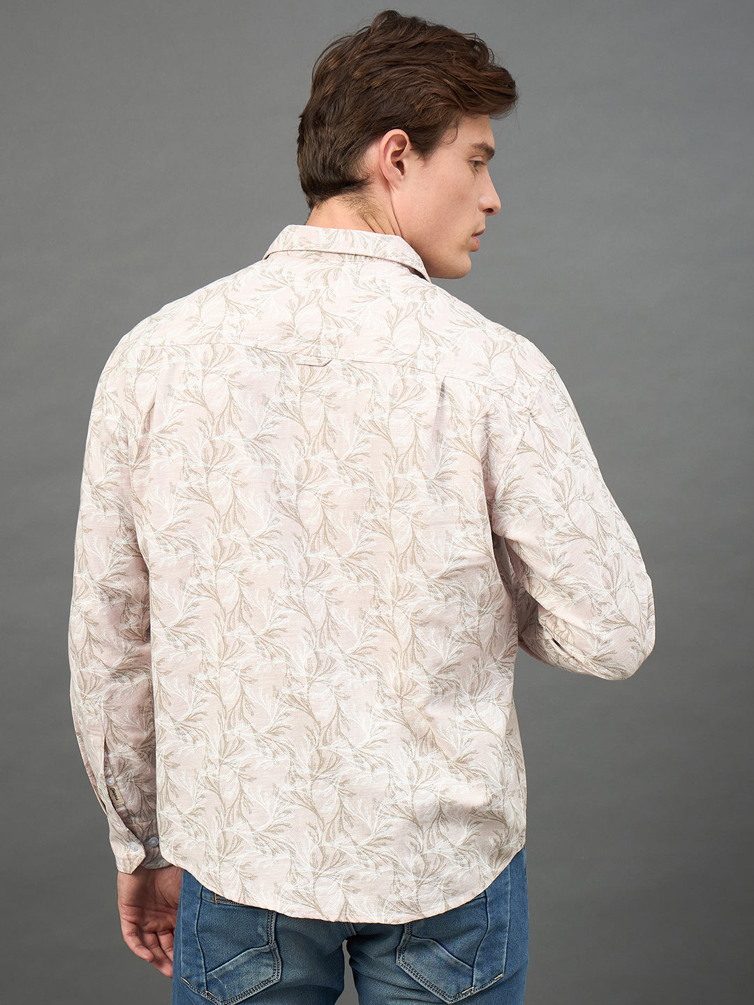 Peach Printed Shirt