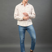 Peach Printed Shirt