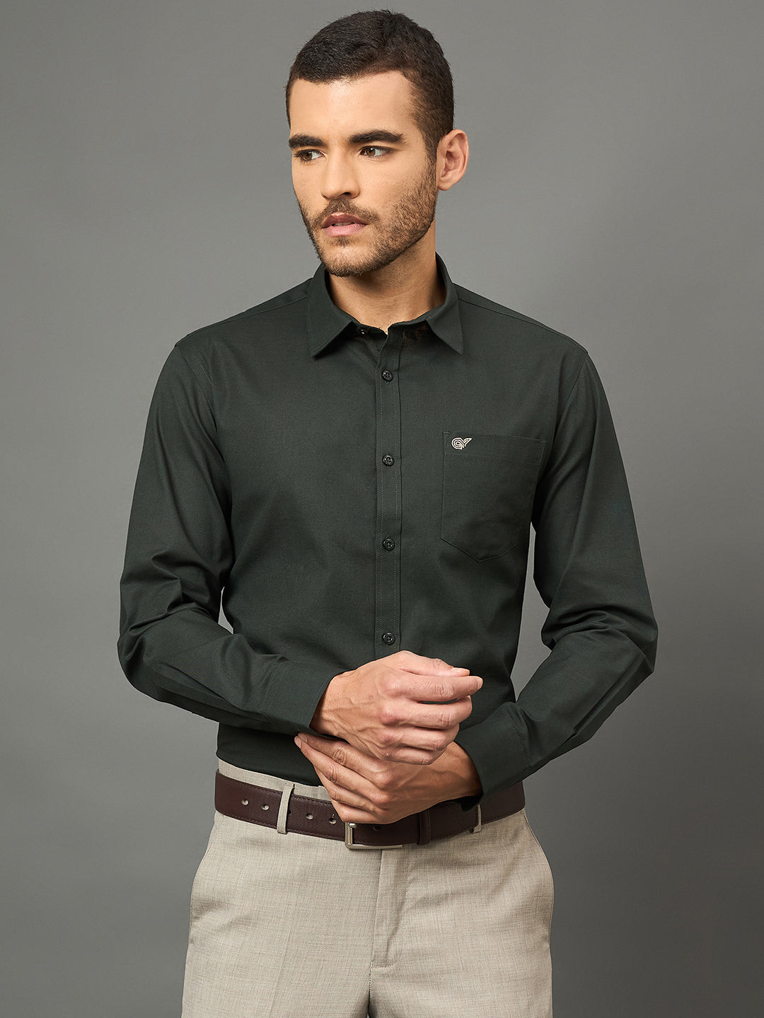 Club York Men Dark Green Shirt