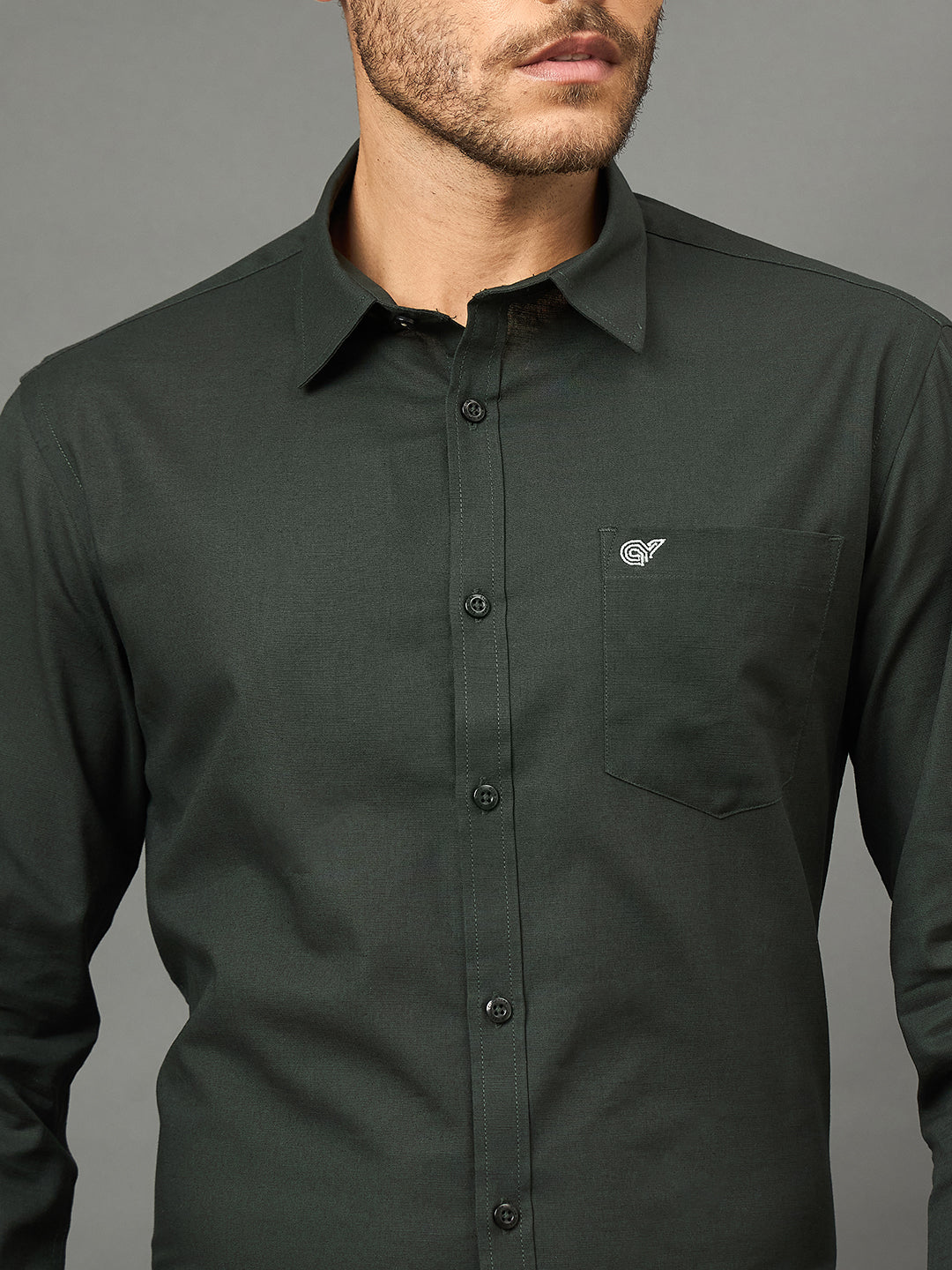 Club York Men Dark Green Shirt