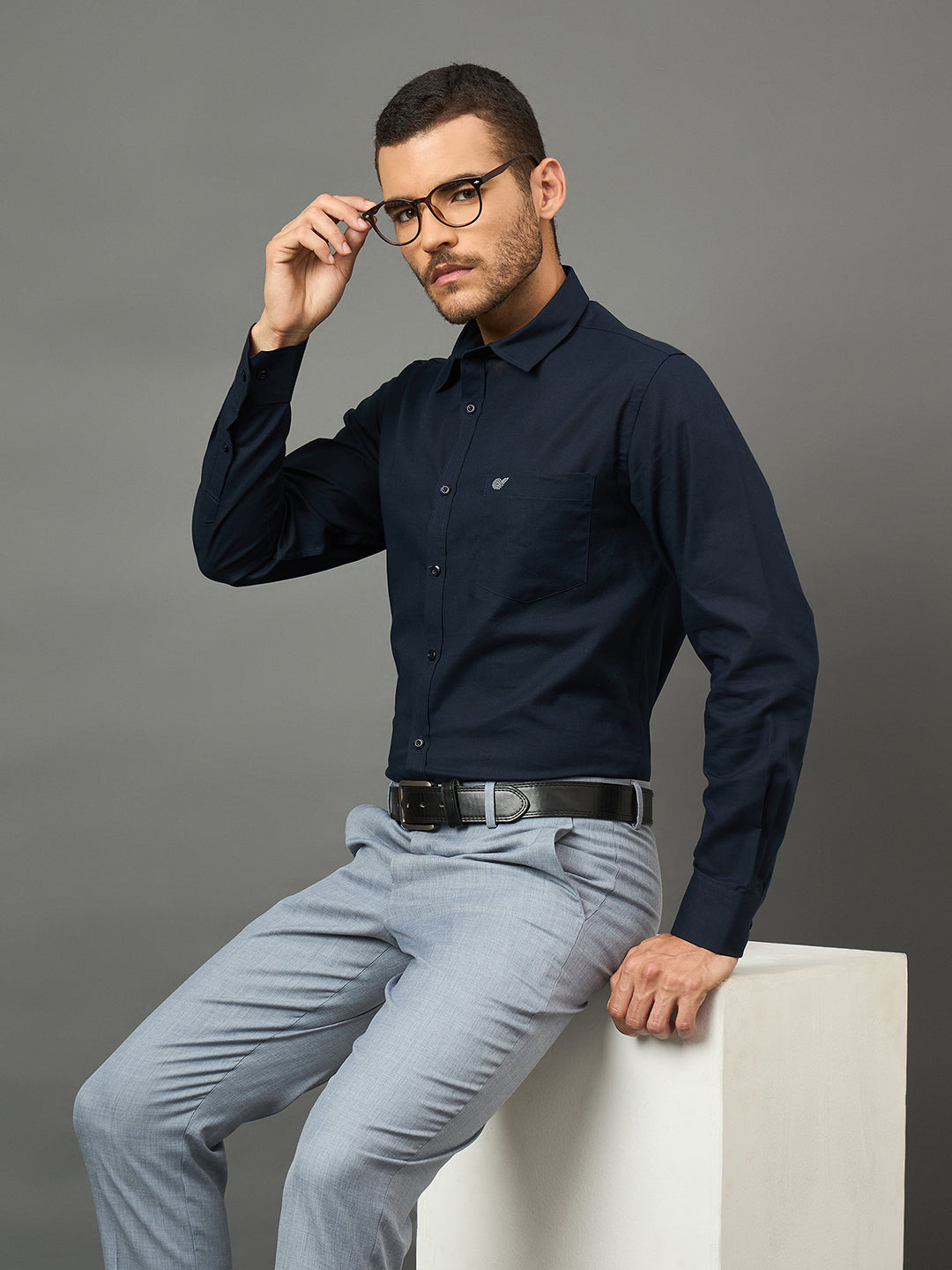 Club York Men Navy Shirt