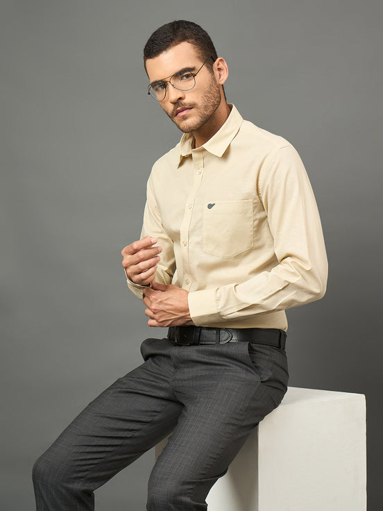 Club York Men Beige Shirt