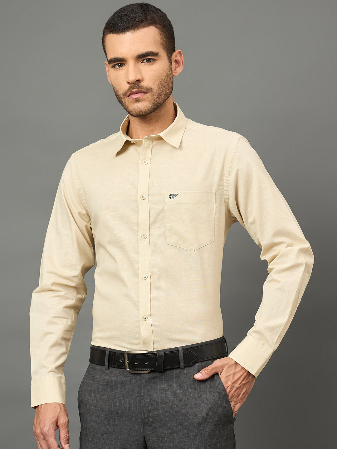 Club York Men Beige Shirt