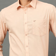 Club York Men Peach Shirt