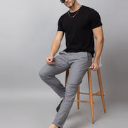 Light Grey Solid Trouser