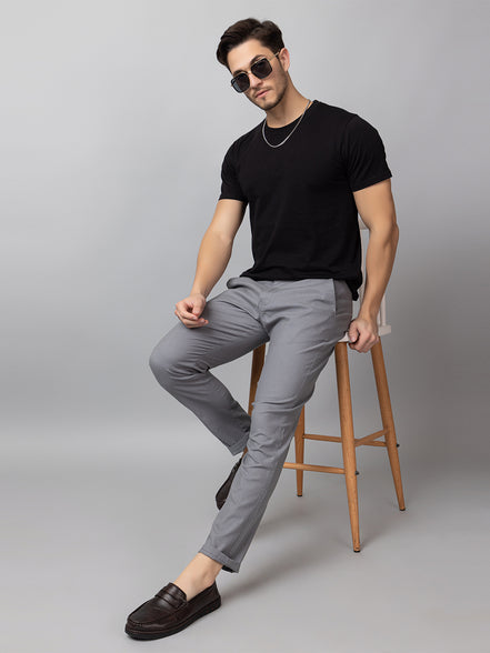 Light Grey Solid Trouser