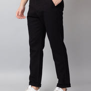 Black Solid Trouser