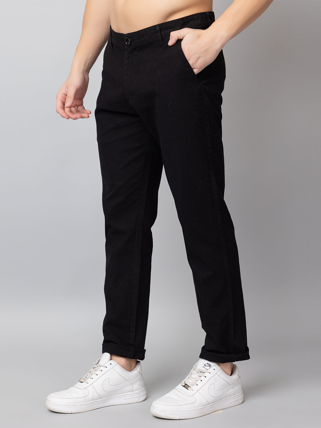 Black Solid Trouser