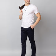 Navy Solid Trouser