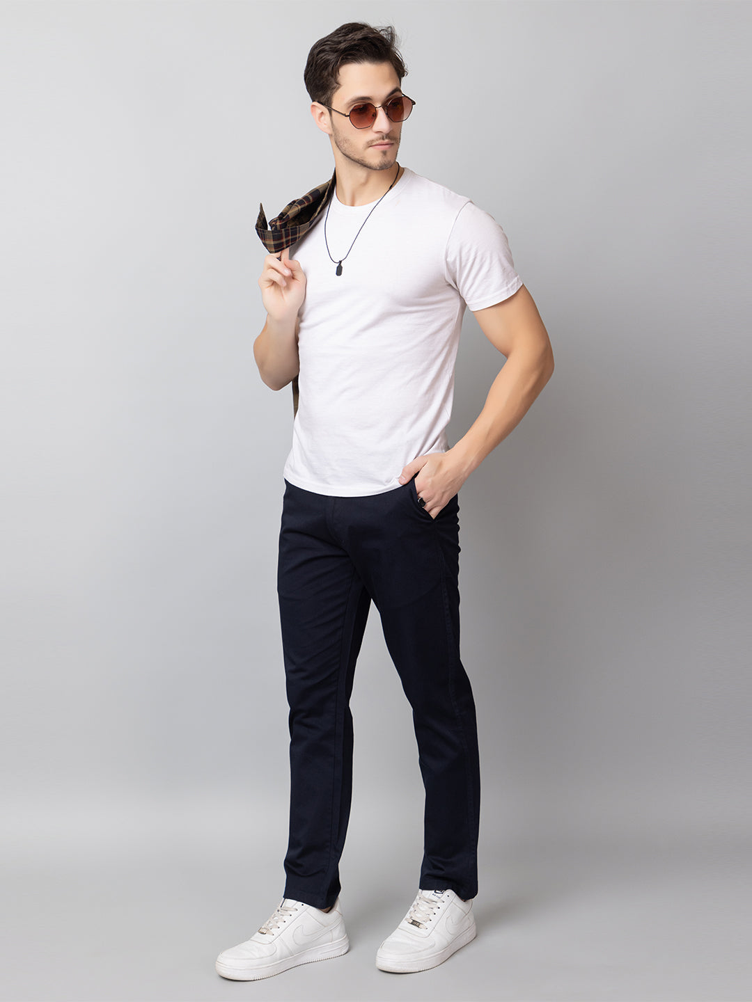 Navy Solid Trouser