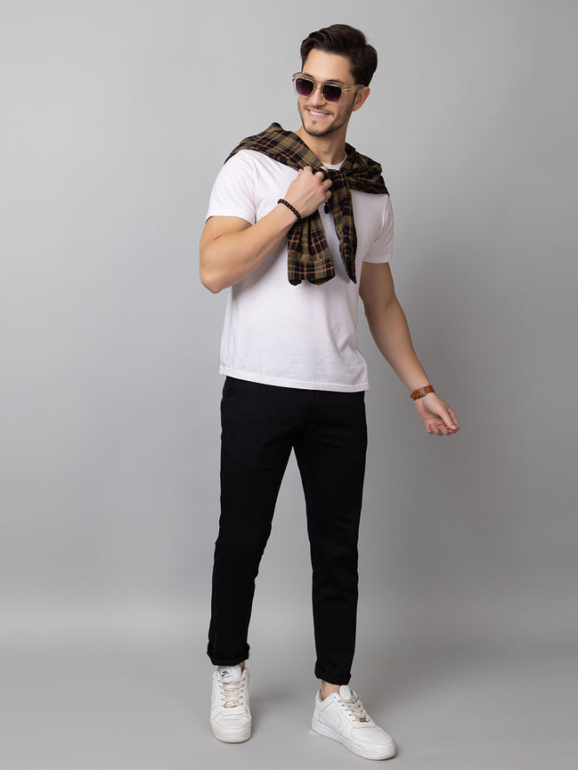 Black Solid Trouser
