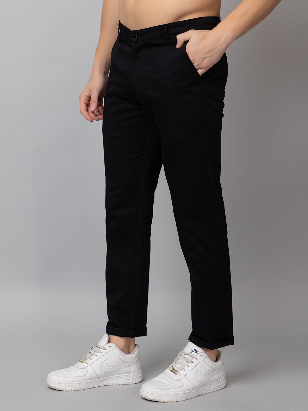 Black Solid Trouser