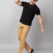 Khaki Solid Trouser