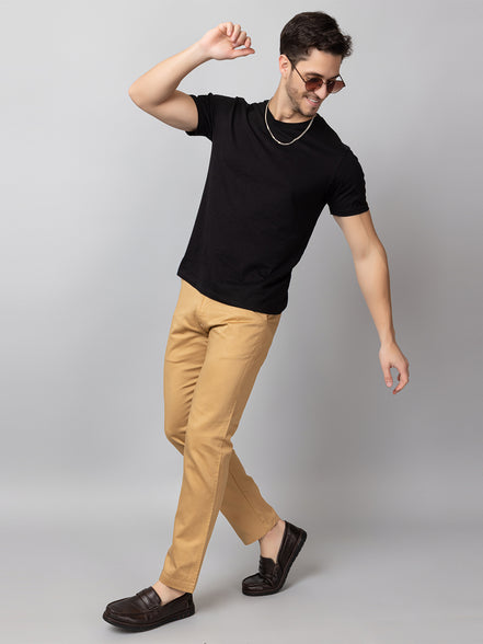 Khaki Solid Trouser