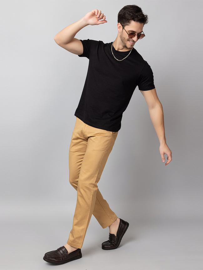 Khaki Solid Trouser