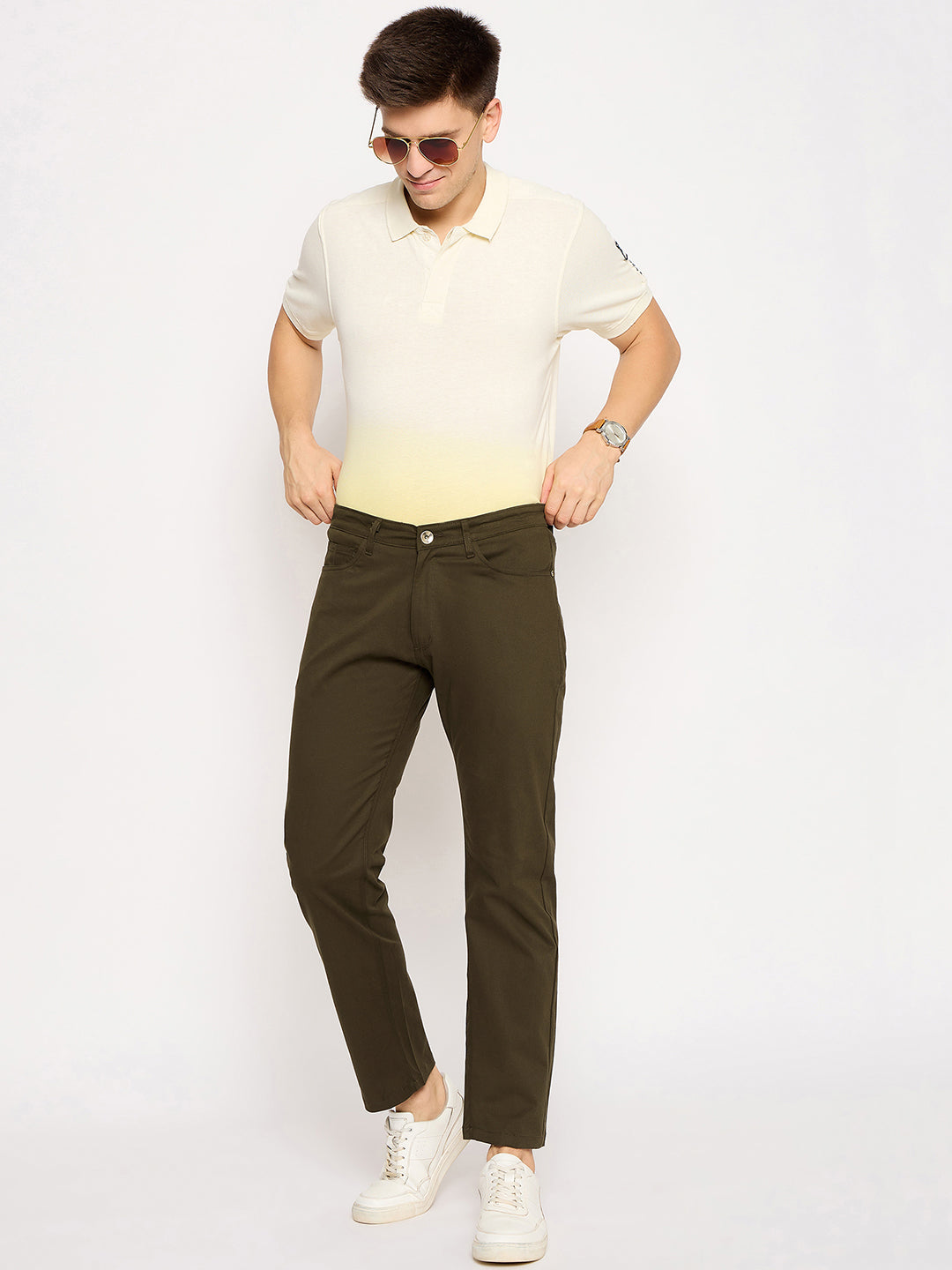 Coffee Solid Chinos