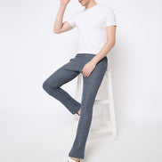 Navy Blue Solid Trouser