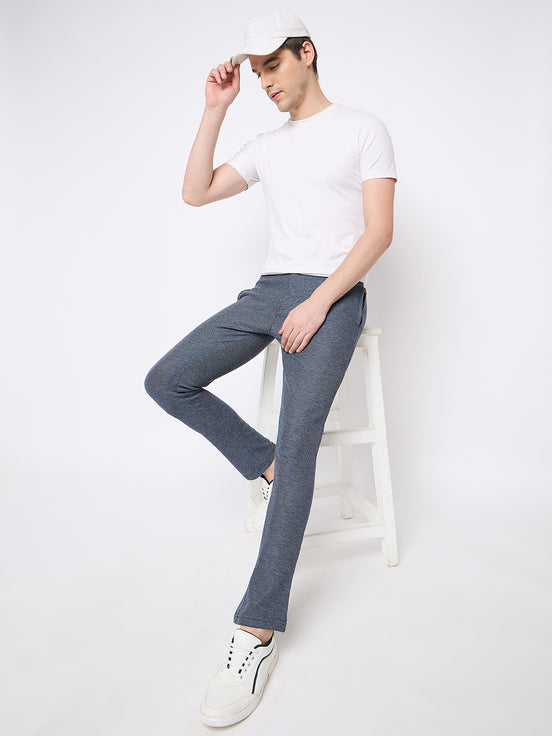 Navy Blue Solid Trouser