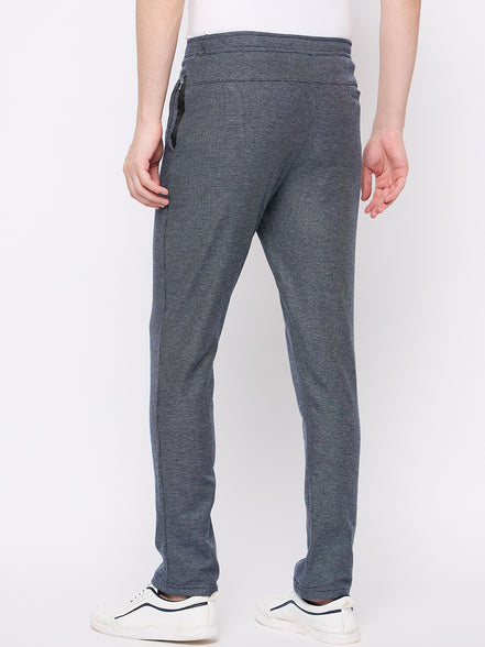 Navy Blue Solid Trouser