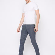 Navy Blue Solid Trouser